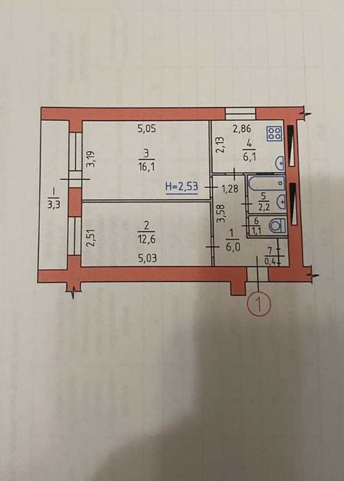 Квартира на шосе Дніпровське, 56 в Кривому Розі, ID 251075, фото №16
