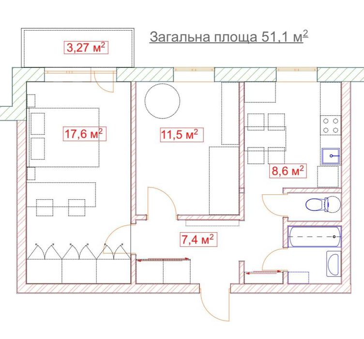 Квартира на Заводський в Миколаєві, ID 316873, фото №17