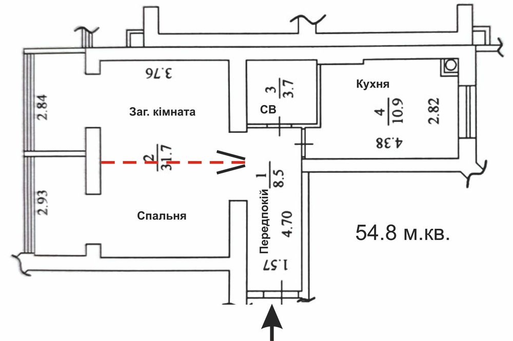 Квартира на вул. Л. Українки, 28 в Києві, ID 235451, фото №22