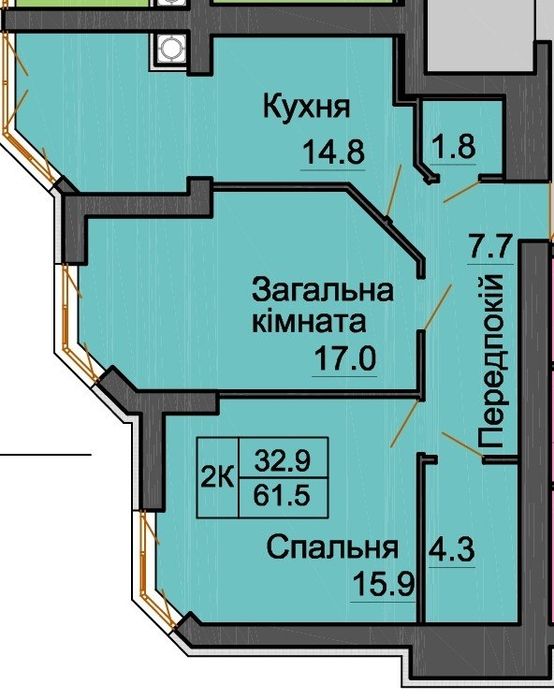 Квартира на вул. Радісна, 2 в Києві, ID 246442, фото №3
