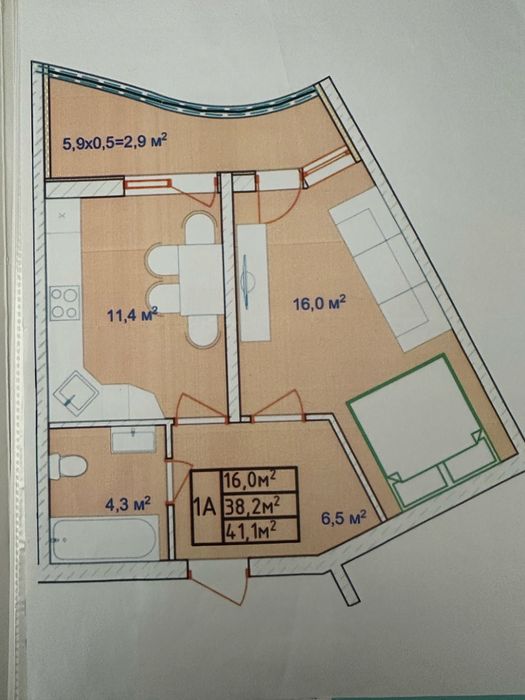 Квартира на Фонтанська дорога, 118-а в Одесі, ID 257201, фото №4