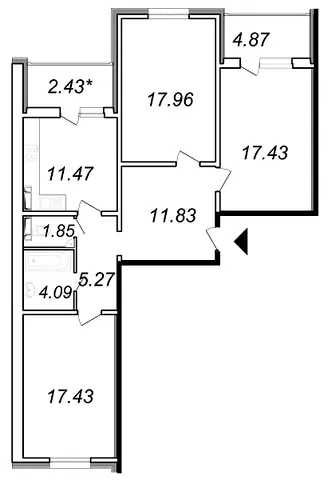 Квартира на вул. Сергія Данченка, 1 в Київ, ID 190652, фото №4