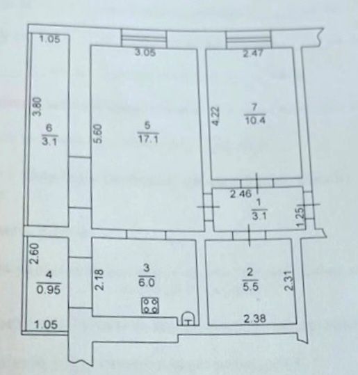 Квартира на район Центрально-Городской в Кривому Розі, ID 184548, фото №15
