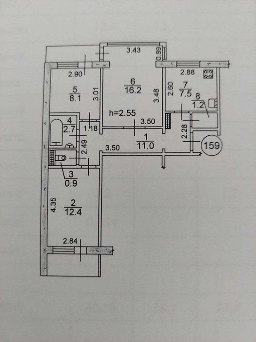 Квартира на вул. Лахтінська, 7-а в Запоріжжі, ID 184077, фото №1
