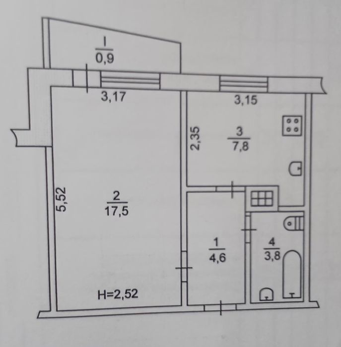 Квартира на вул. Івана Авраменка, 9 в Кривому Розі, ID 208300, фото №8