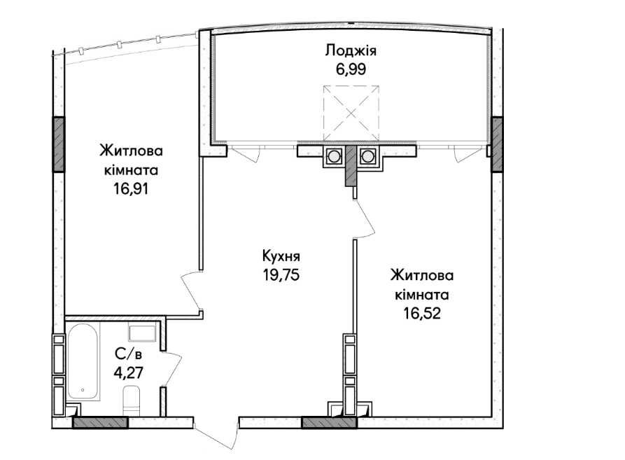 Квартира на вул. Простора, 39 в Києві, ID 222304, фото №6
