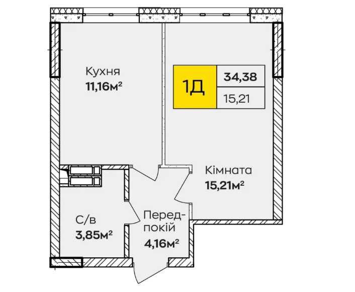 Квартира на вул. Івана Кочерги, 17а в Києві, ID 194734, фото №2