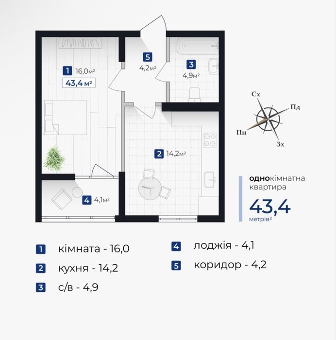 Квартира на вул. Хоткевича в Івано-Франківську, ID 162329, фото №1