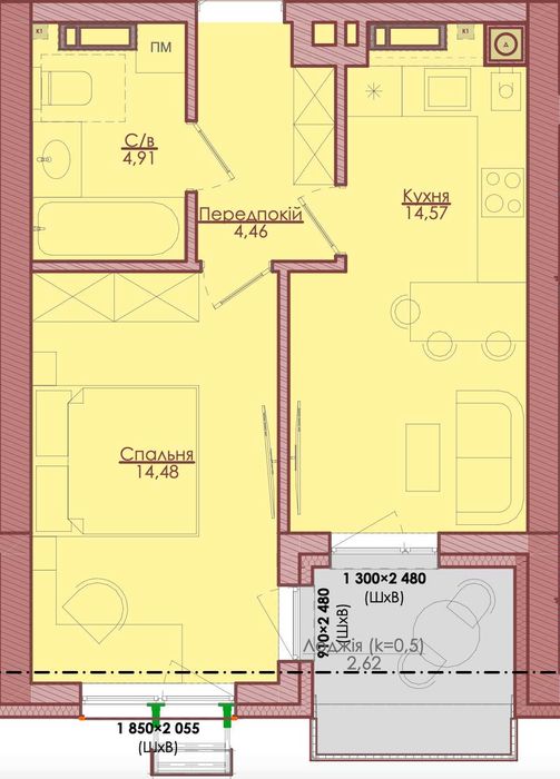 Квартира на ЖК Атмосфера Преміум в Києві, ID 306357, фото №2