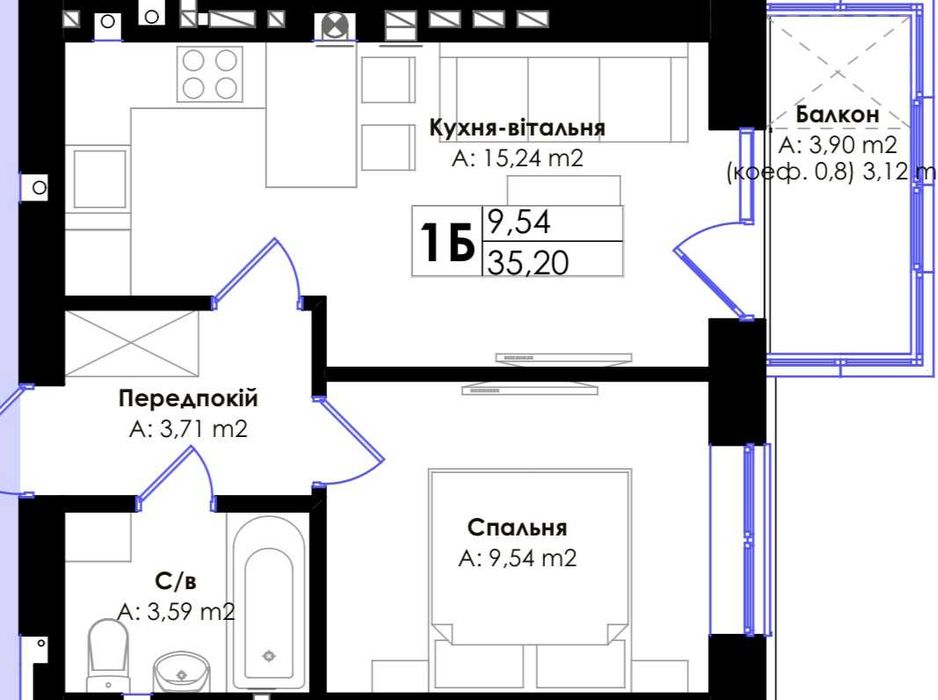 Квартира на Основа в Києві, ID 225886, фото №7