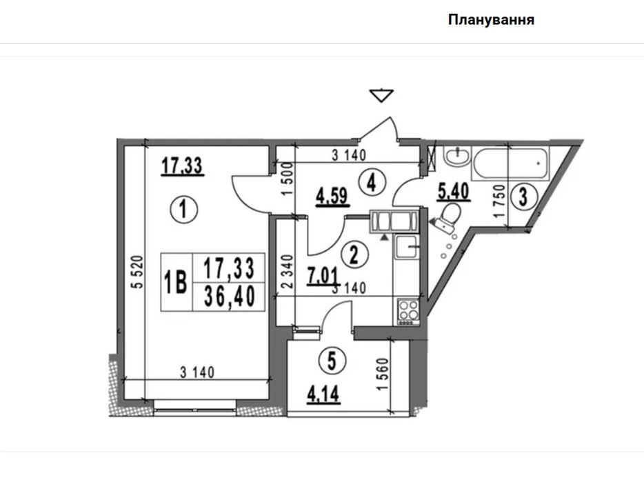 Квартира на вул. Самійла Кішки, 5 в Києві, ID 186623, фото №3