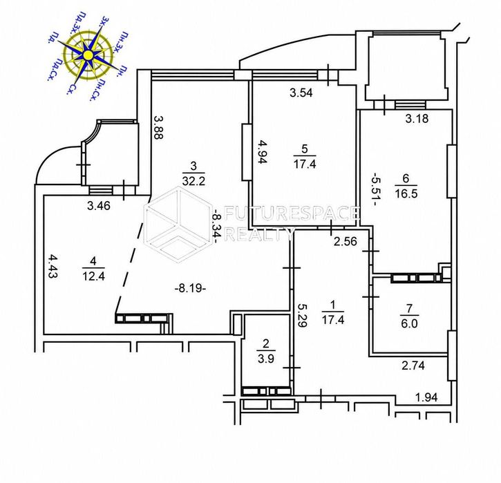 Квартира на вул. Василя Тютюнника, 37/1 в Києві, ID 176030, фото №13