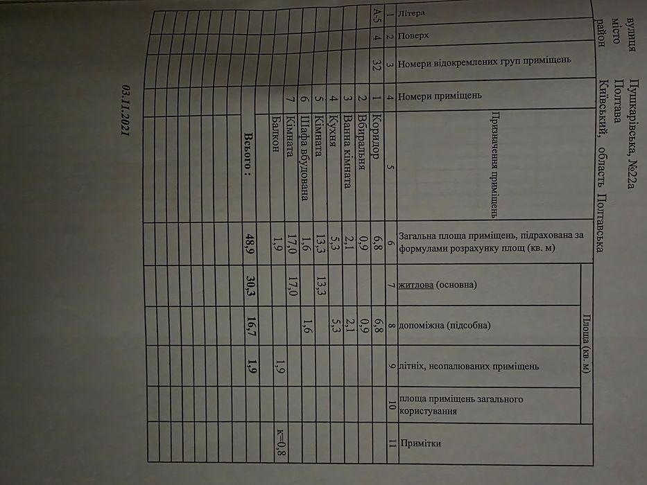 Квартира на вул. Пушкарівська, 22А в Полтаві, ID 172302, фото №10