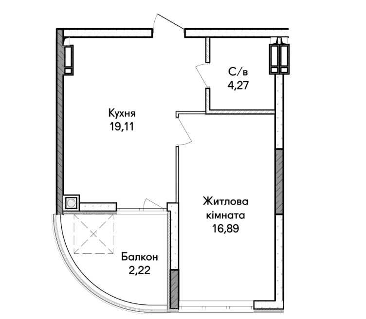 Квартира на вул. Кобилянської в Києві, ID 226745, фото №6