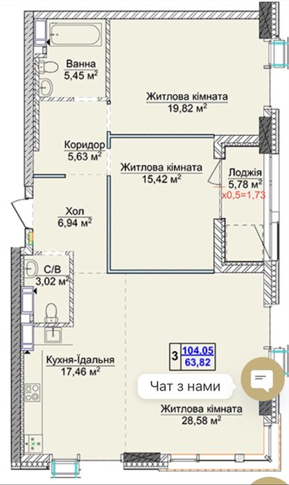 Квартира на вул. Печерська, 5 в Києві, ID 250281, фото №2