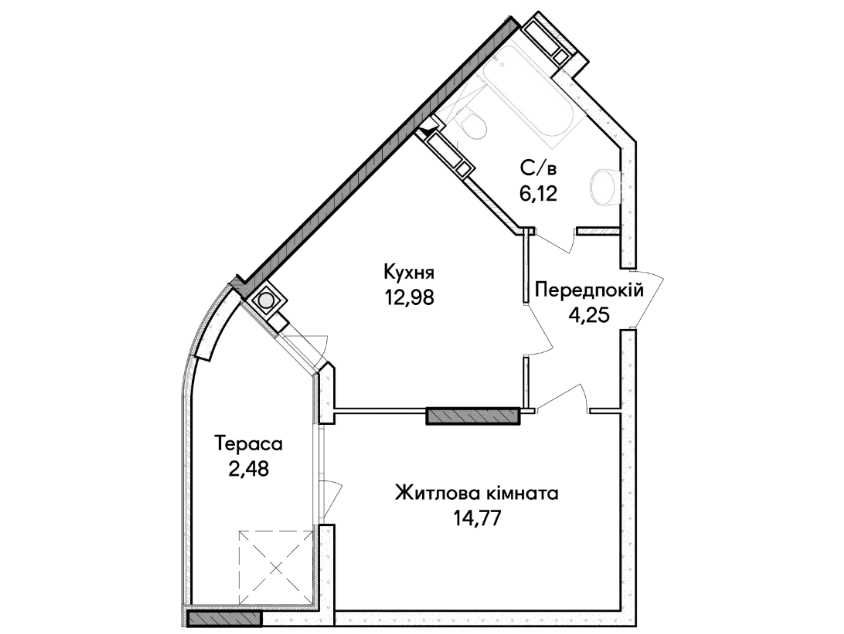 Квартира на вул. Академмістечко, 38 в Києві, ID 239533, фото №2