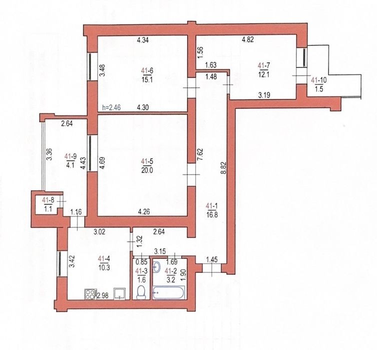 Квартира на вул. Гулака-Артемовського, 13А в Луцьку, ID 247201, фото №17