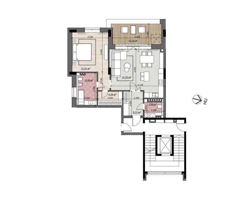 Квартира на Sovskyi Club House в Київ, ID 162574, фото №2