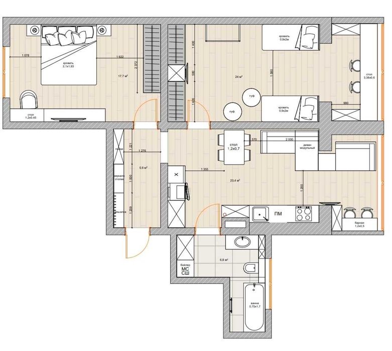 Квартира на вул. Центральна, 3 в Харкові, ID 186119, фото №2