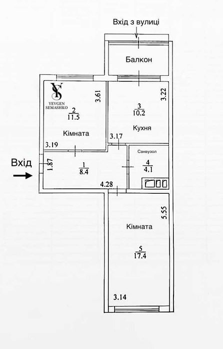 Квартира на вул. Стеценка, 75-м в Києві, ID 171586, фото №11