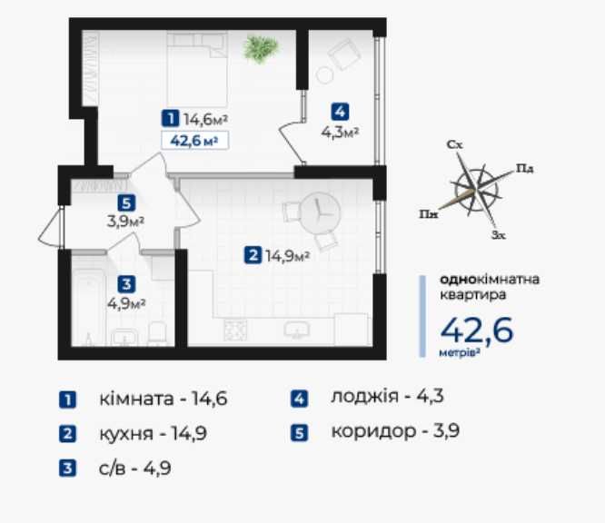 Квартира на ЖК «Senat» в Івано-Франківську, ID 188140, фото №3