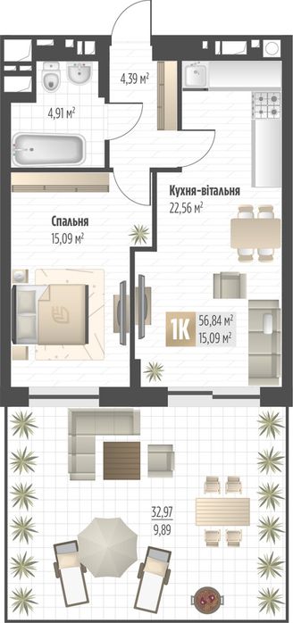 Квартира на вул. П. Орлика в Львові, ID 297585, фото №8