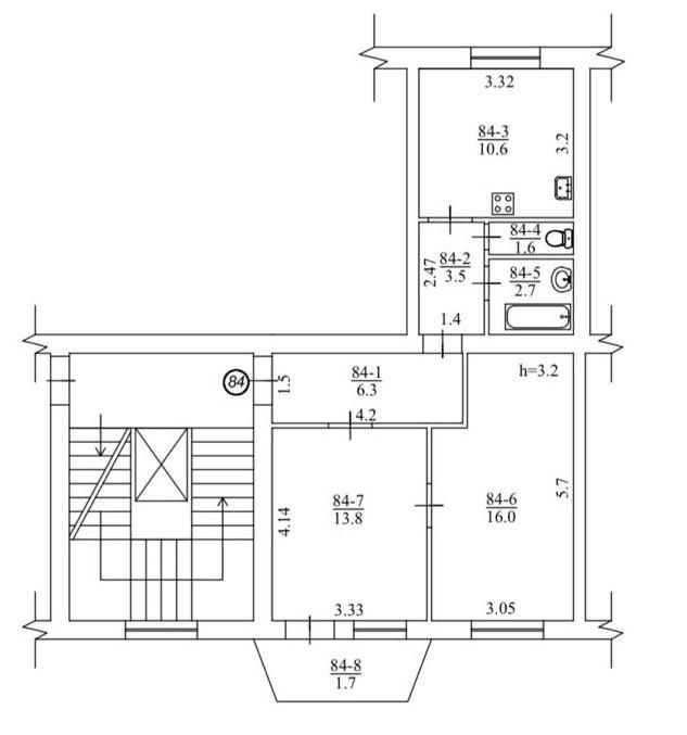 Квартира на вул. Деревлянська, 12/42 в Києві, ID 172346, фото №11