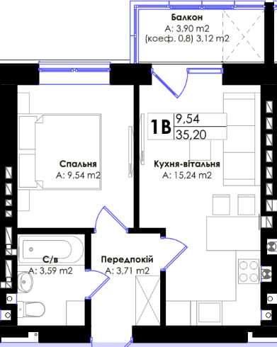 Квартира на біля Центрального парку в Києві, ID 236104, фото №4