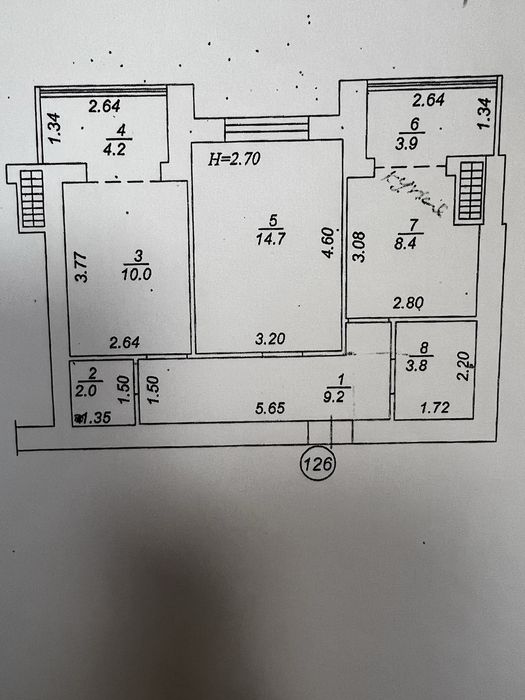 Квартира на вул. Академіка Шалімова, 61 в Києві, ID 259450, фото №24