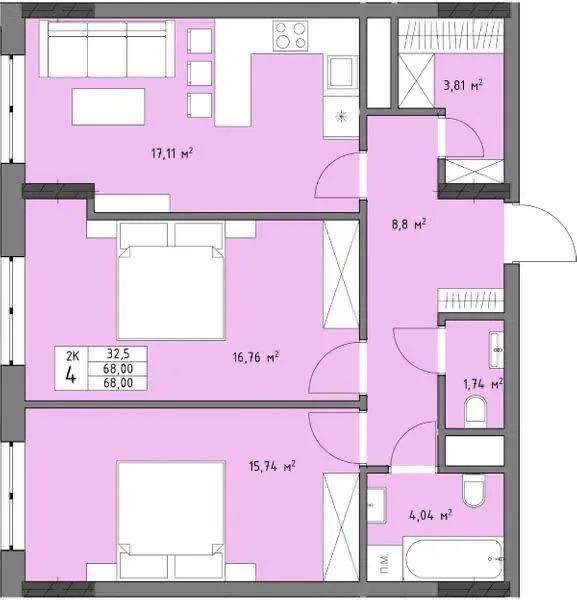 Квартира на вул. Трускавецька, 48 в Львові, ID 177177, фото №2