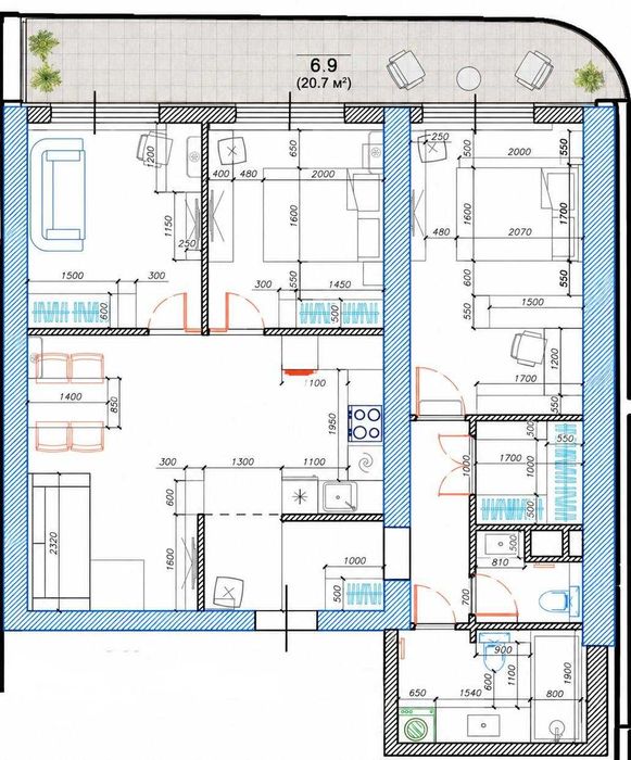 Квартира на вул. Краснова в Одесі, ID 325053, фото №17
