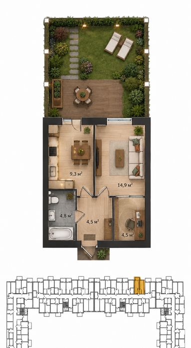 Квартира на вул. Щаслива, 22 в Києві, ID 312558, фото №2