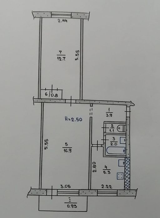 Квартира на Інгулецький в Кривому Розі, ID 255867, фото №10