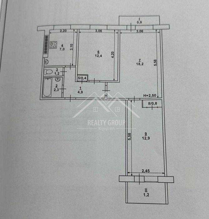 Квартира на вул. Вороного в Кривому Розі, ID 173541, фото №11