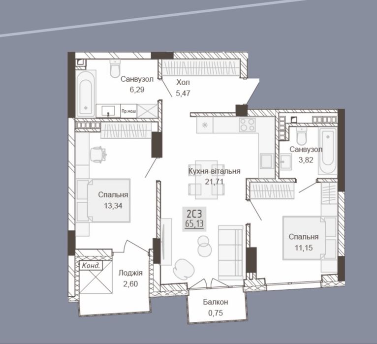 Квартира на Pokrovsky Apart Complex в Рівному, ID 179648, фото №19