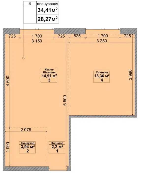 Квартира на ЖК Sanville Park, ID 385385, фото №1