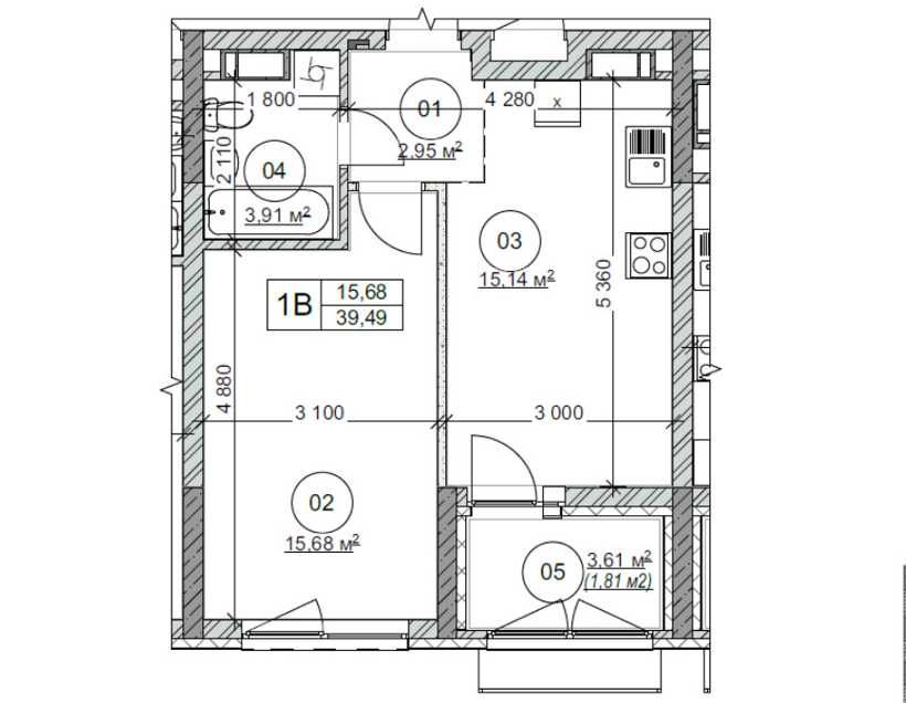 Купити квартиру за адресою ЖК POLARIS Home&Plaza в Київ на Findly.com.ua Квартира на ЖК POLARIS Home&Plaza в Київ, ID 164647, фото №1