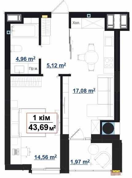 Квартира на ЖК Park Avenue в Івано-Франківську, ID 413619, фото №10