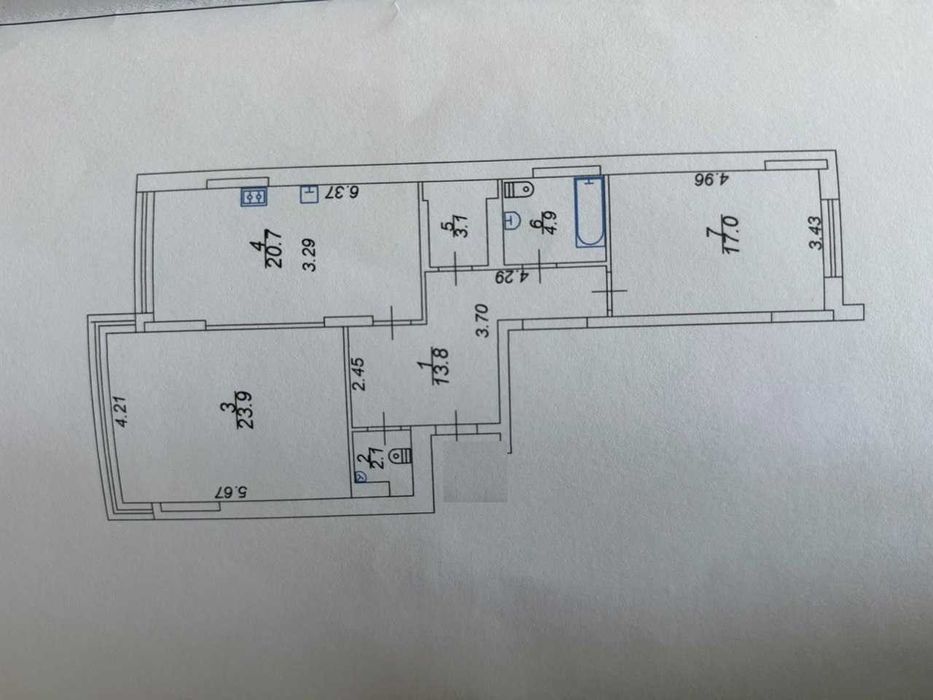 Квартира на вул. Дніпровська набережна, 14 в Києві, ID 217581, фото №24