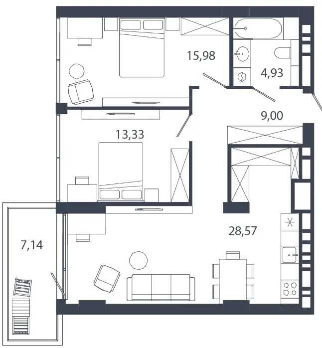 Квартира на вул. Студинського в Львові, ID 170375, фото №4