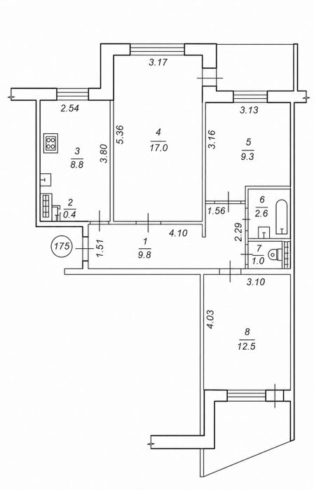 Квартира на біля 24 школи в Рівному, ID 185655, фото №16