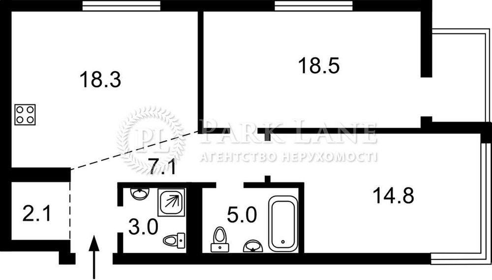 Квартира на вул. Олеся Олександра, 1 в Києві, ID 289782, фото №24