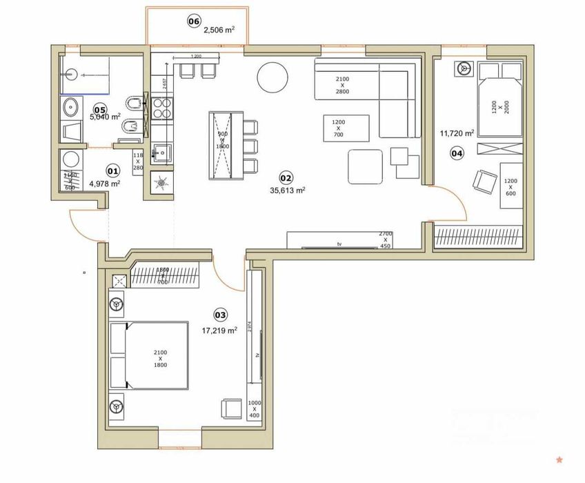 Квартира на вул. Олеся Гончара, 43в в Києві, ID 324215, фото №16