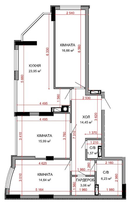 Квартира на ЖК в Центрі в Київ, ID 322443, фото №3