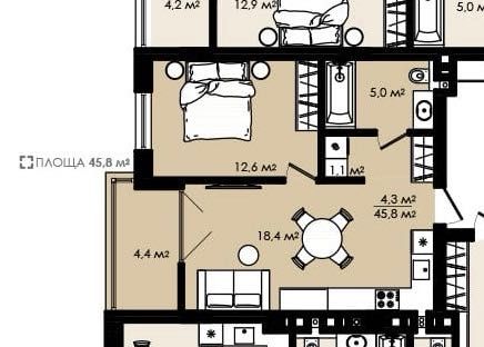 Квартира на вул. Данила Галицького, 2А в Львові, ID 322256, фото №11