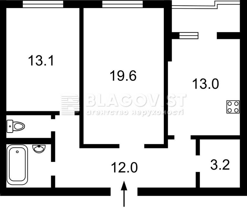 Квартира на вул. Борщагівська, 152а в Києві, ID 193223, фото №2