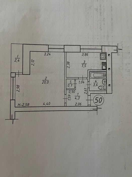 Квартира на вул. Паркова, 1 в Сумах, ID 292496, фото №9