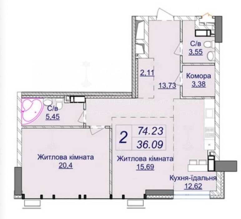 Квартира на вул. Андрія Верхогляда в Київ, ID 168271, фото №1