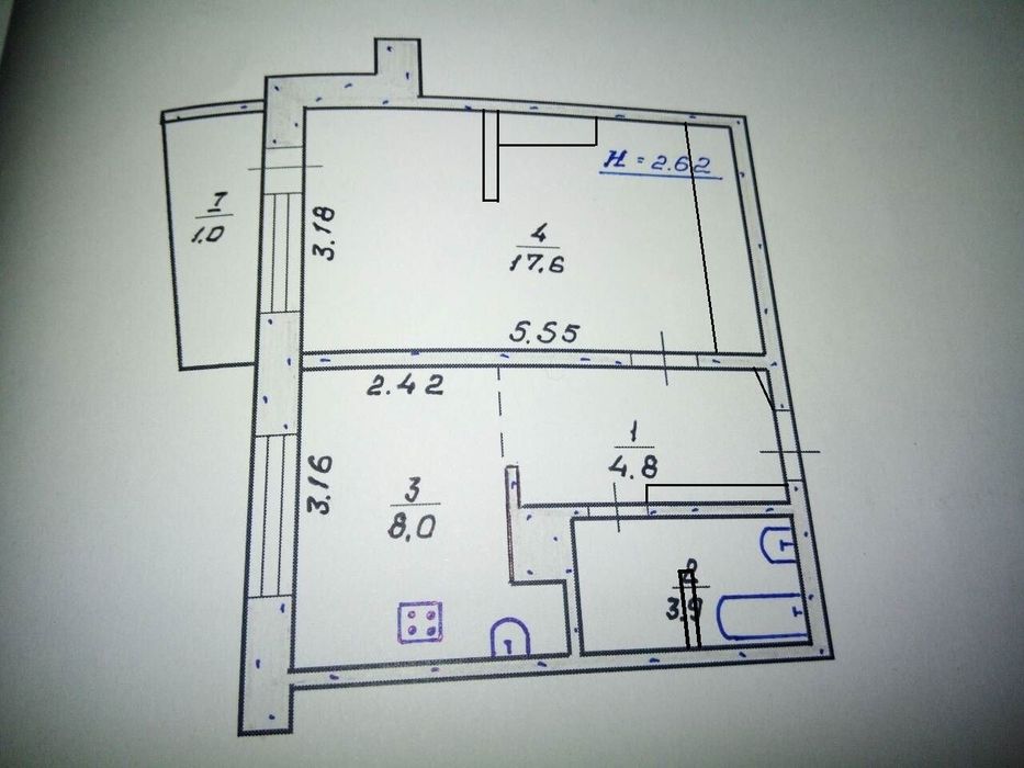 Квартира на центр 5-го Гірницького в Кривому Розі, ID 176708, фото №7