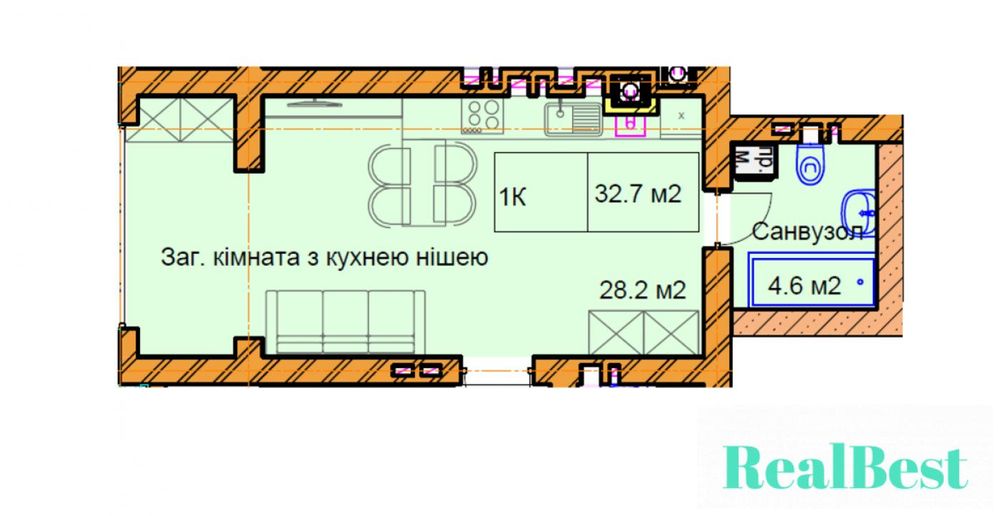 Квартира на вул. Поповича в Рівному, ID 186430, фото №7